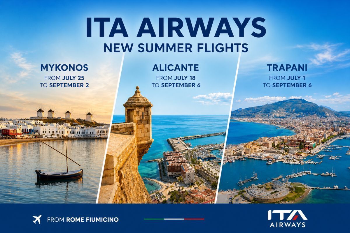 ITA Airways Povećava Ljetne Putove do Mjkonosa, Alicante i Trapanija