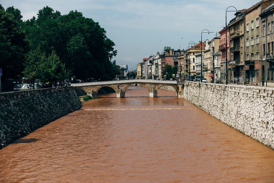 Latin Bridge Sarajevo assassination site museum view river