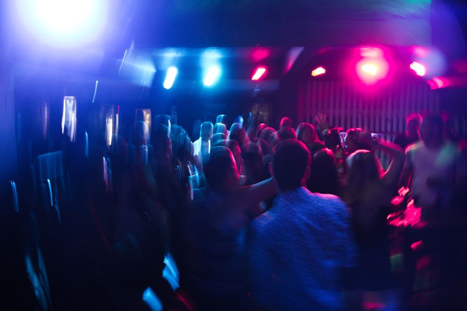 Blue Note Club Zakynthos Town nightlife dance floor crowd