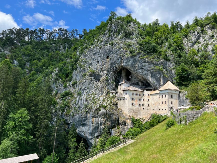 Postojna Castle Slovenia medieval fortress overlooking valley