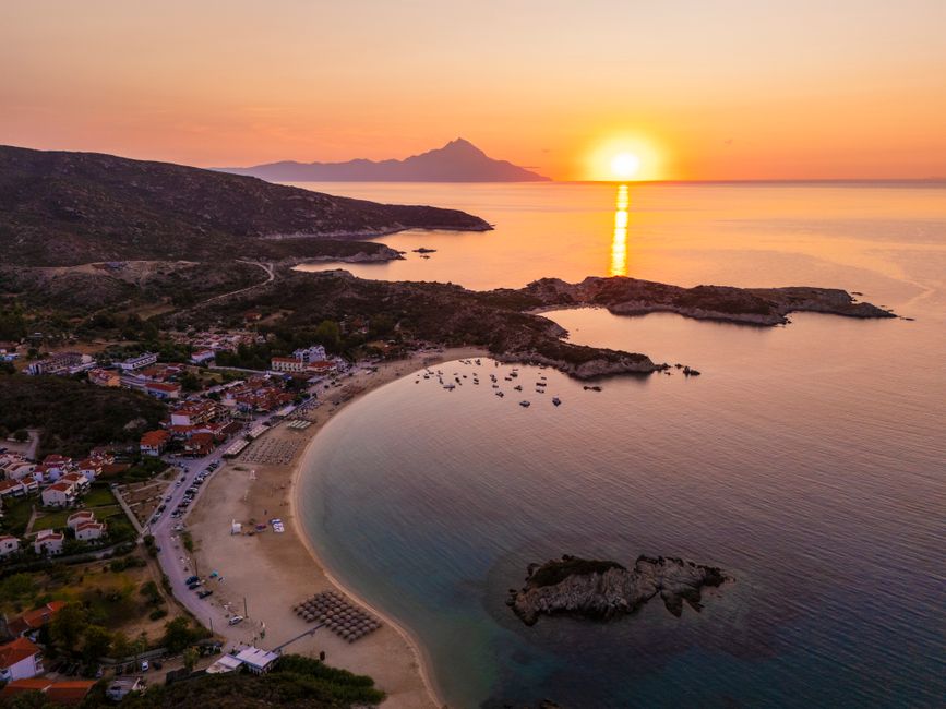Skala Port Mount Athos Greece ferry boats shops