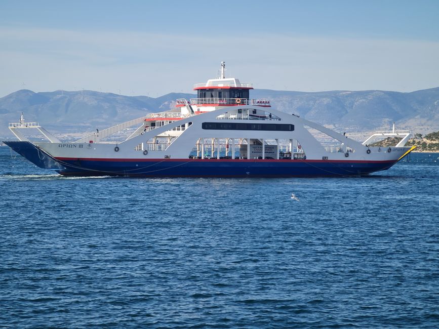 Ferry from Ouranoupoli to Karoules Mount Athos Greece sea