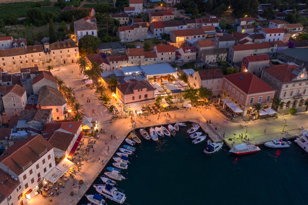 Obala Kralja Petra Krešimira IV Biograd na Moru Croatia evening cafes