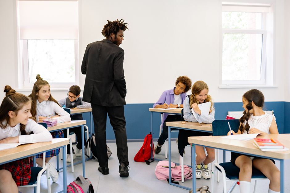 Bulgarian students classroom Sofia modern school