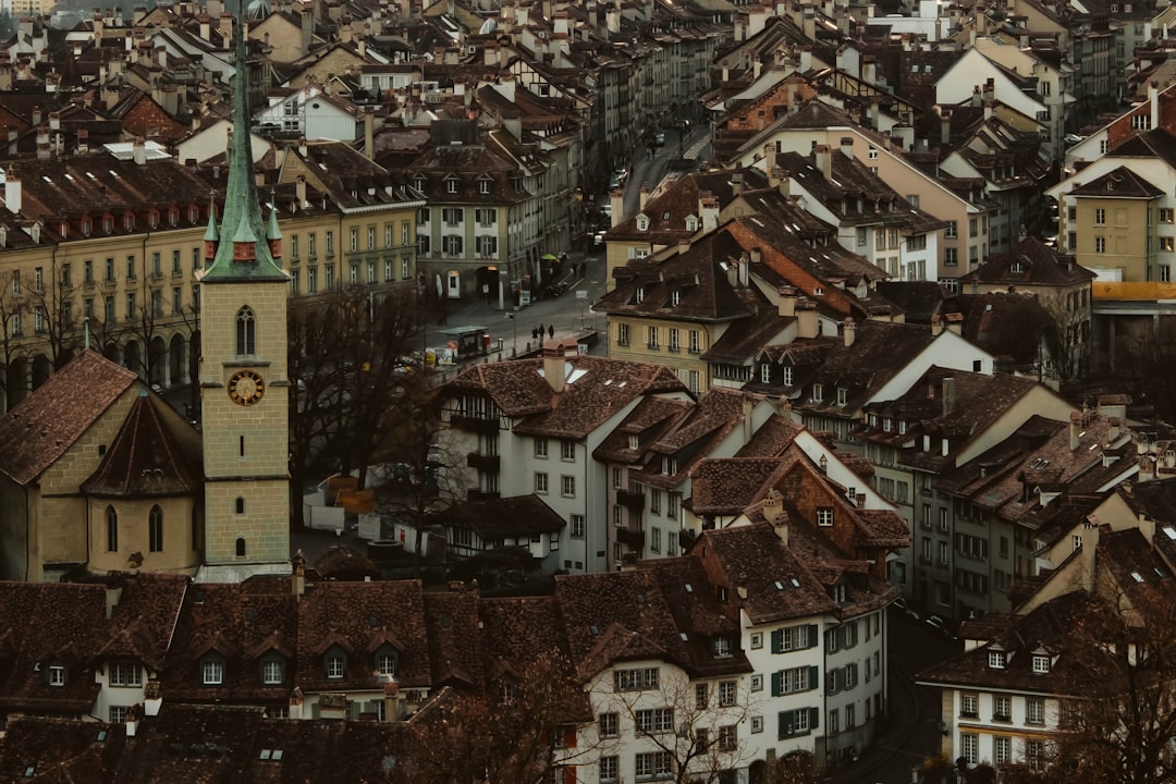 Swiss Federal Parliament building Bern skyline