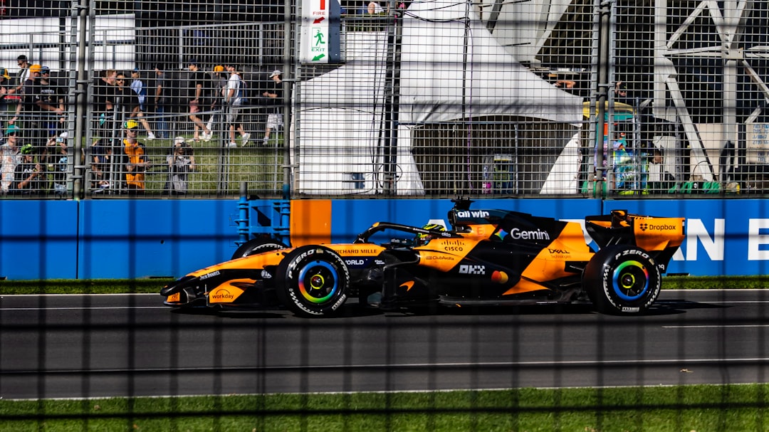Lando Norris McLaren podium celebration race
