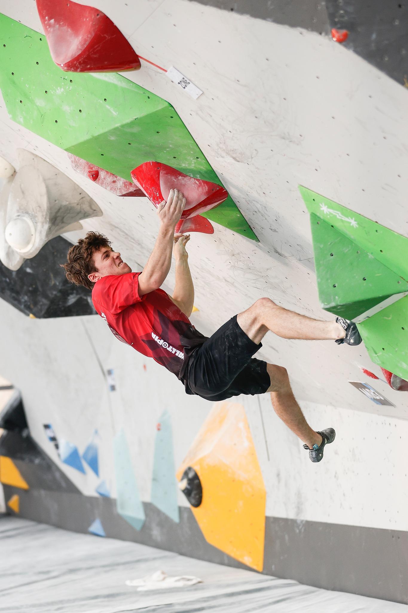 Slav Kirov Conquers 12th at Bern Bouldering World Cup
