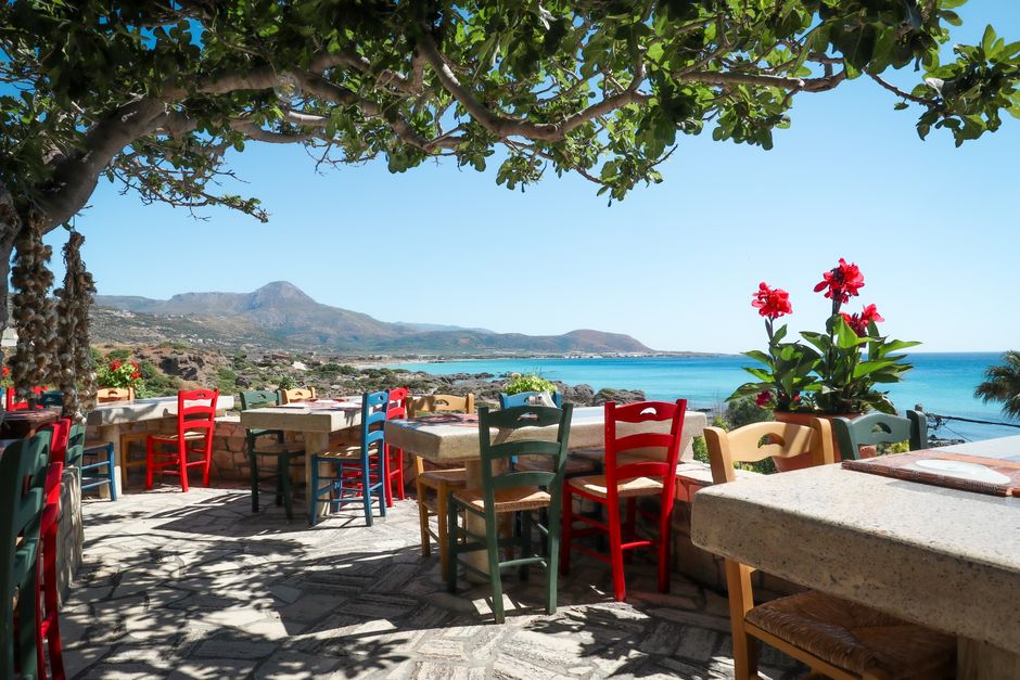 Taverna interior Mount Olympus village Greece traditional decor
