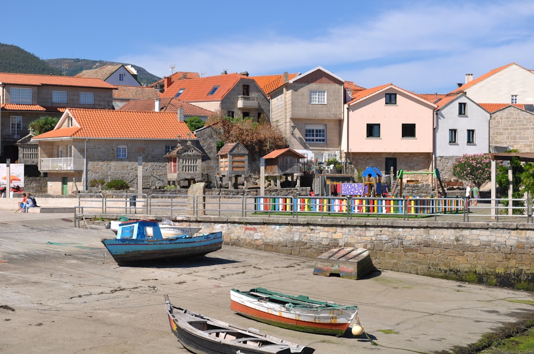 Moscenicka Draga village stone houses fishing boats