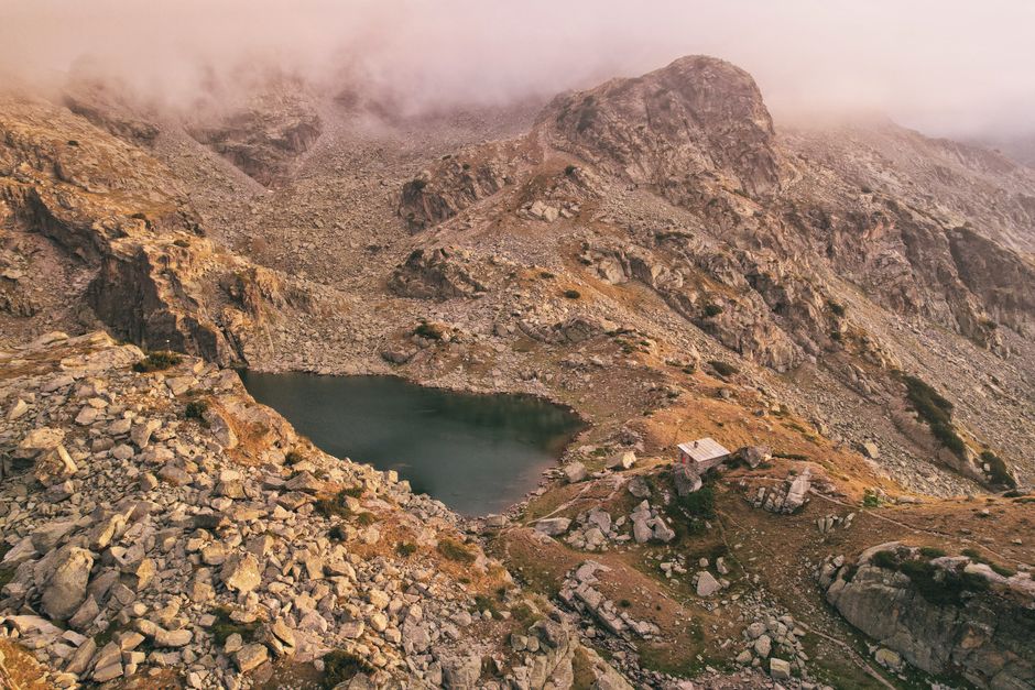 Rila Mountains Seven Lakes trail rocky path alpine view
