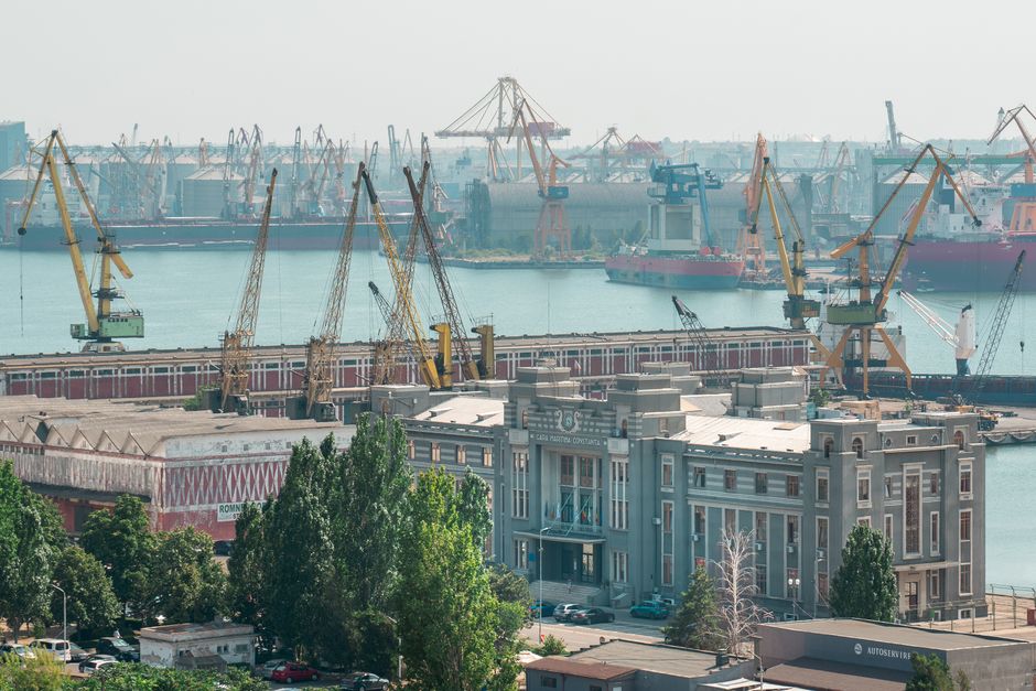 Constanta port area traffic police checkpoint