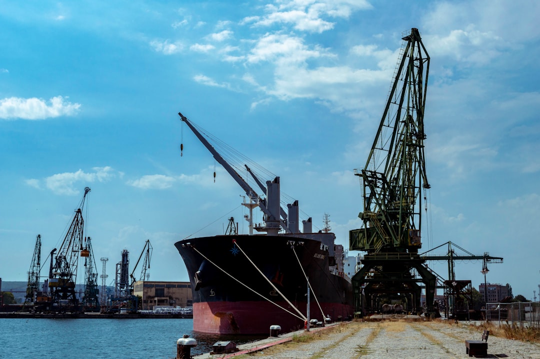 Varna Port Bulgaria Black Sea ferries ships skyline