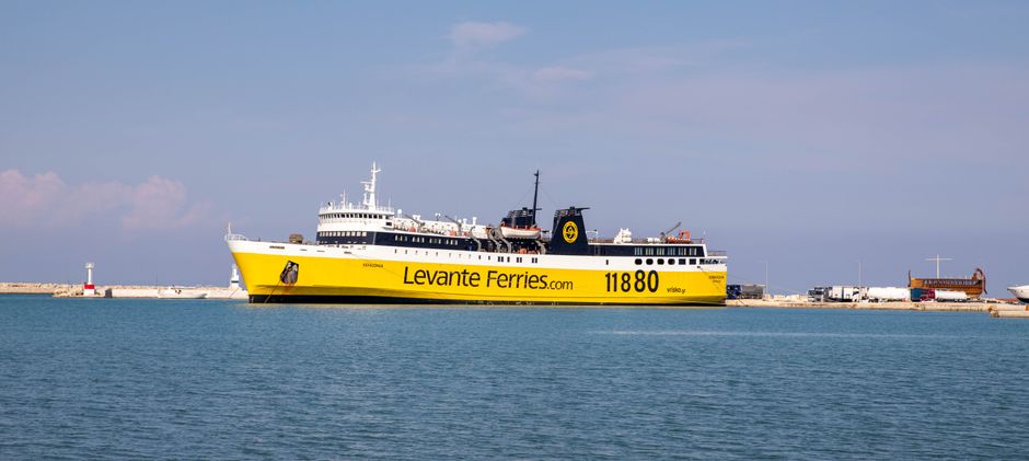 Karoulia port Mount Athos Greece ferry arriving