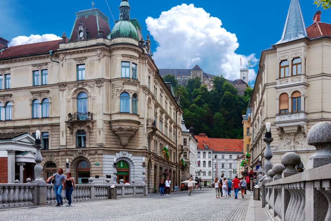 Ljubljana city center digital infrastructure modern buildings