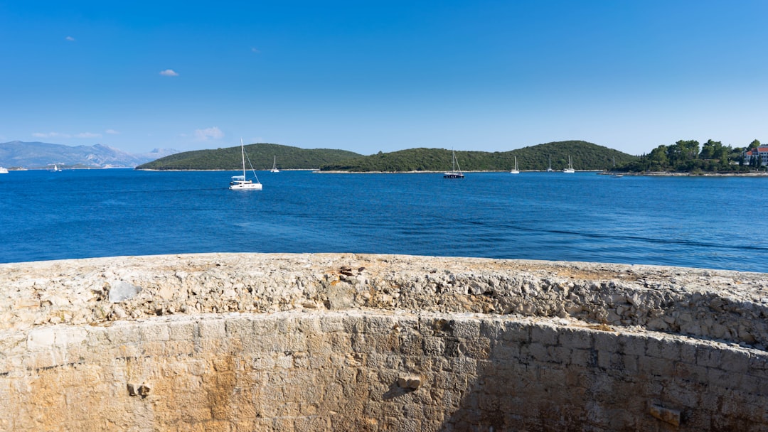 Diocletian's Palace walls Split Croatia stone fortification sea view