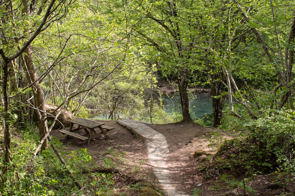 Galichica National Park waterfall forest hiking trail North Macedonia