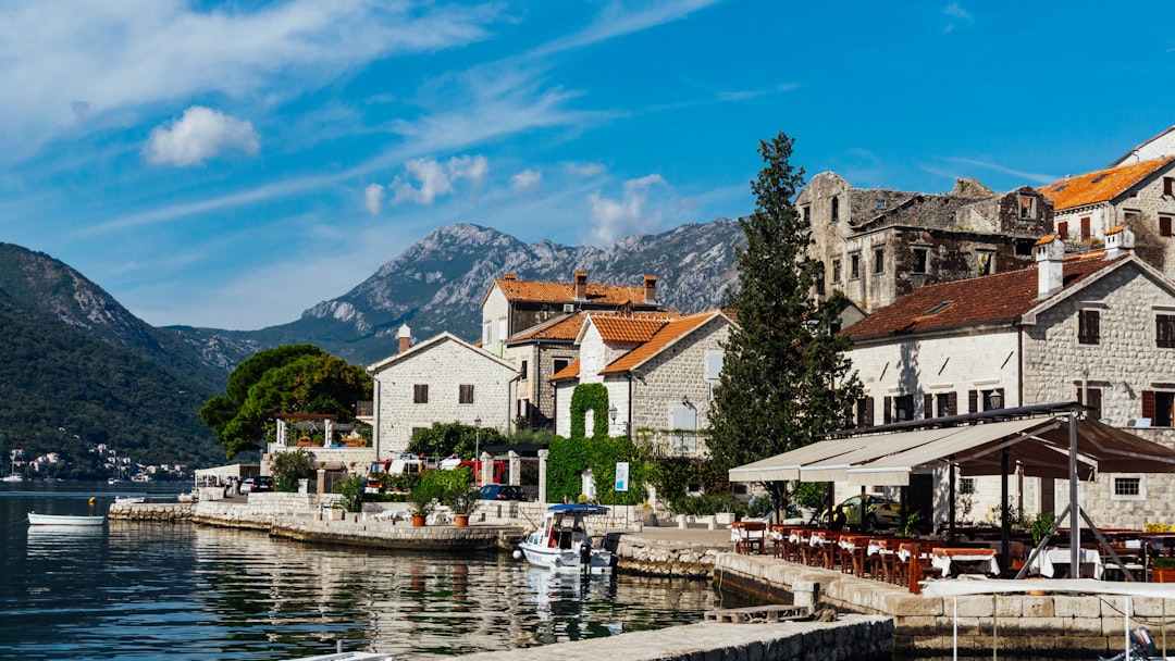Perast waterfront restaurant seafood platter Montenegro