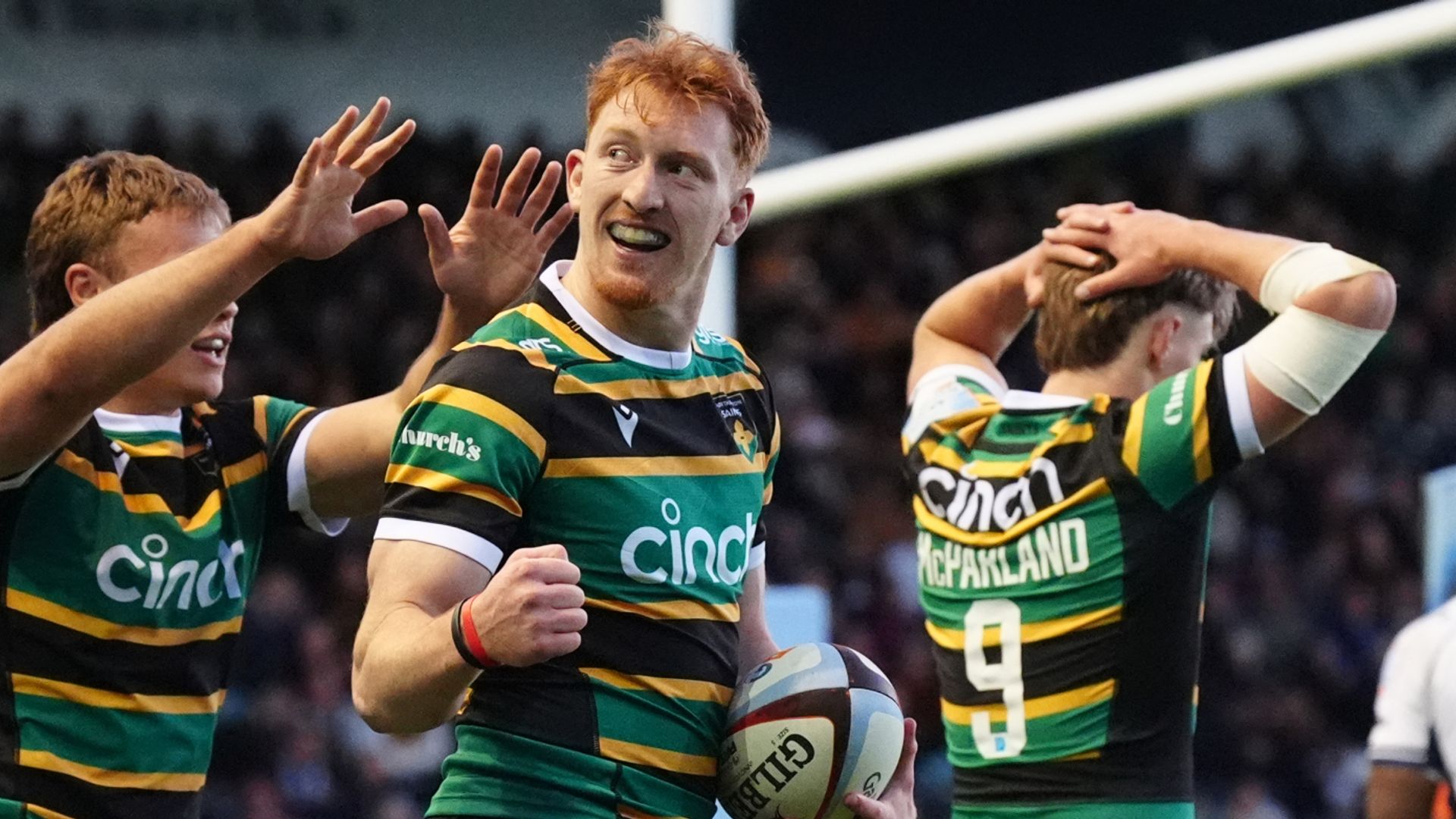 Hendy's Four Tries Lead Saints to Near Century Score in Rout of Bristol