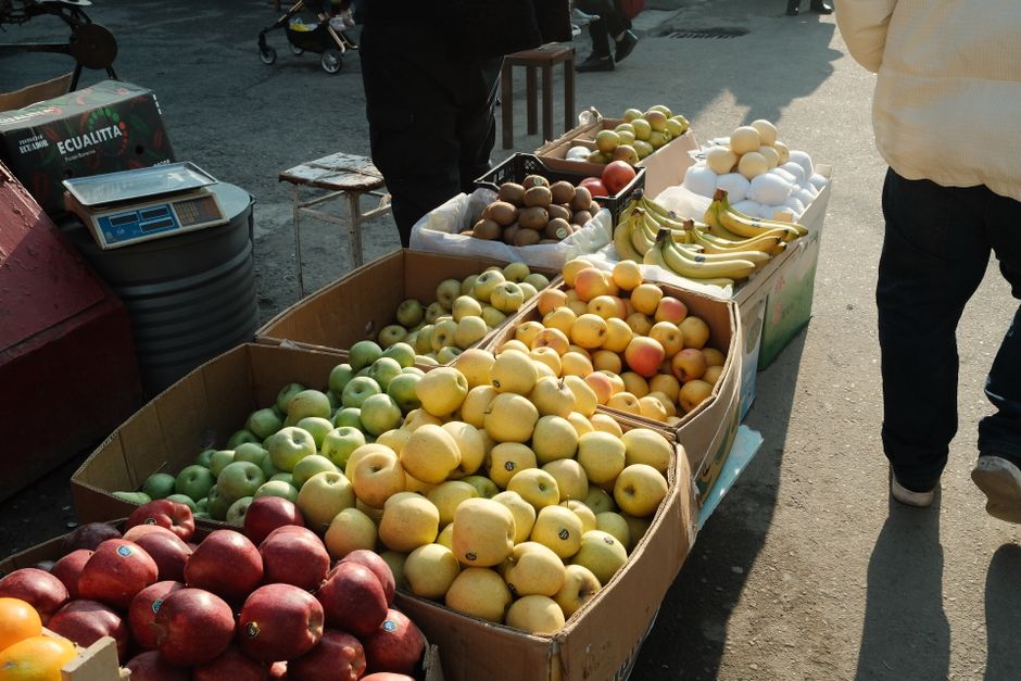 Markale Market Sarajevo local food stalls fresh produce