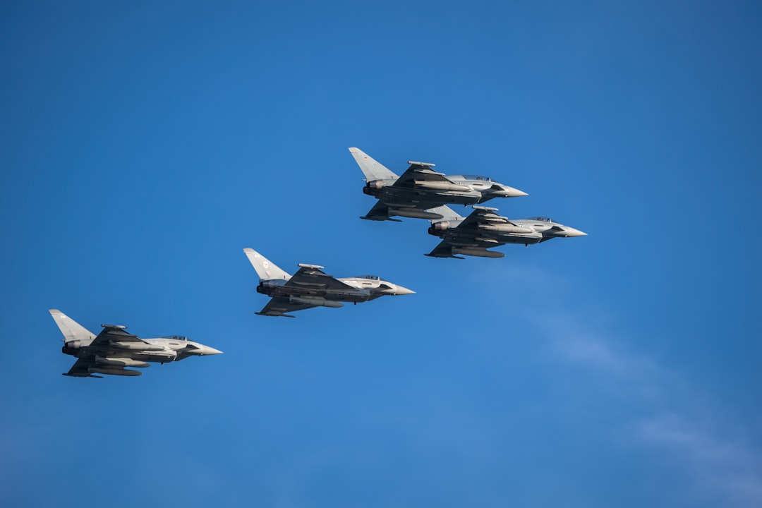 German Luftwaffe Eurofighter Typhoon formation flight