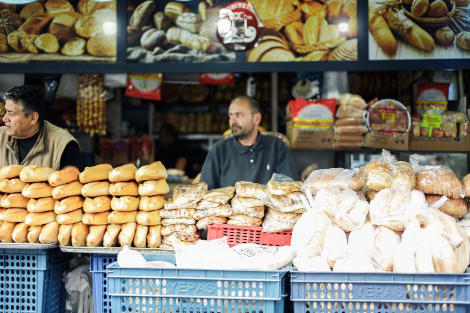 Split street food pogača bread local market stall
