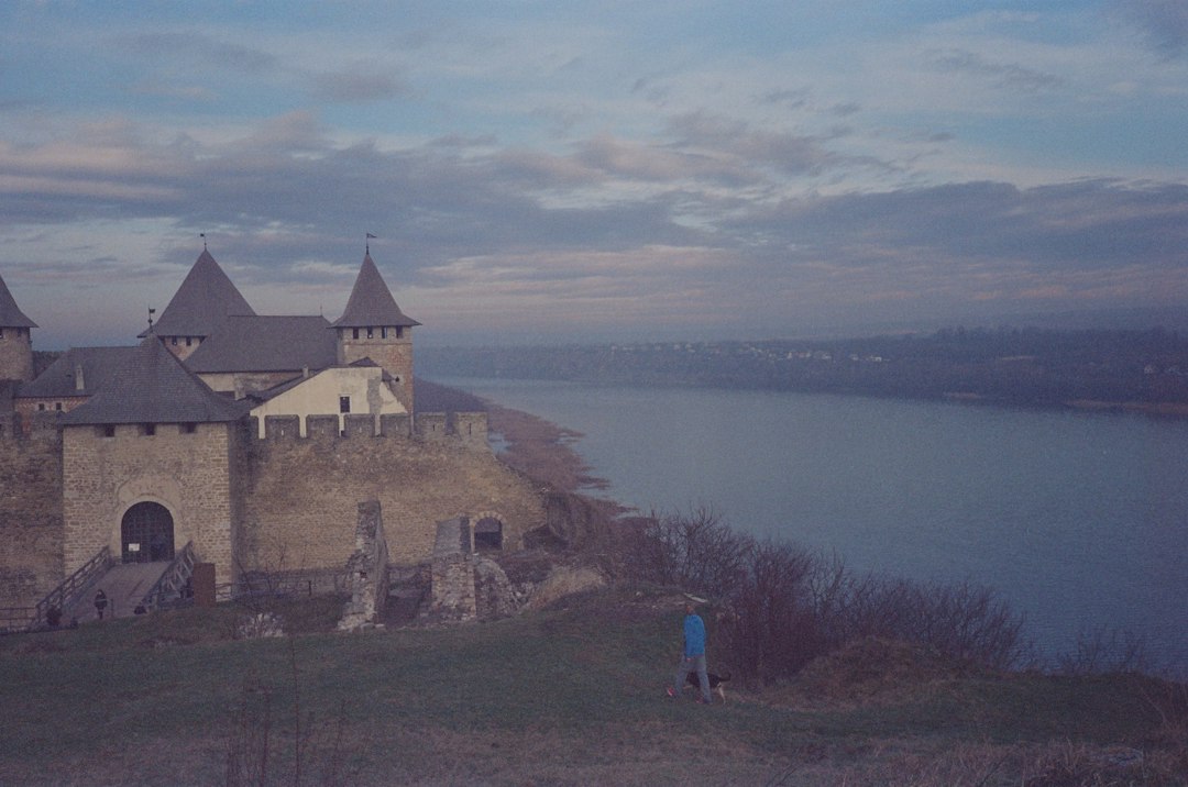 Samuil Fortress Ohrid sunset view over lake