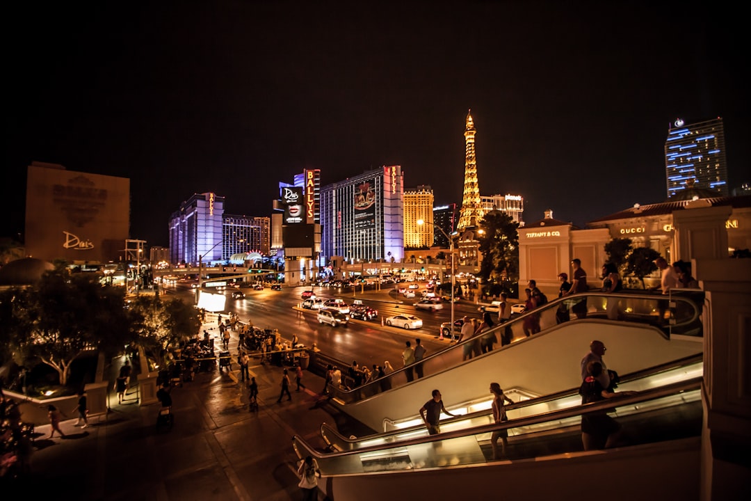 Las Vegas strip night lights performance venue
