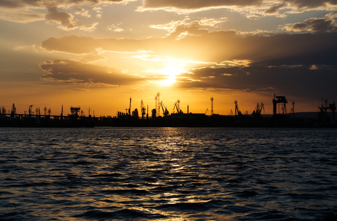 Varna Shipyard Bulgaria dry dock cranes steel hulls industrial