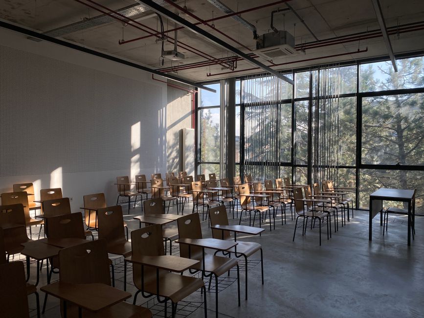 Empty classroom in Serbian high school