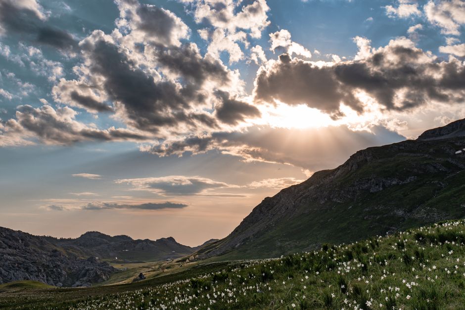 Sedlo Pass Durmitor Montenegro sunset Seven Sisters peaks