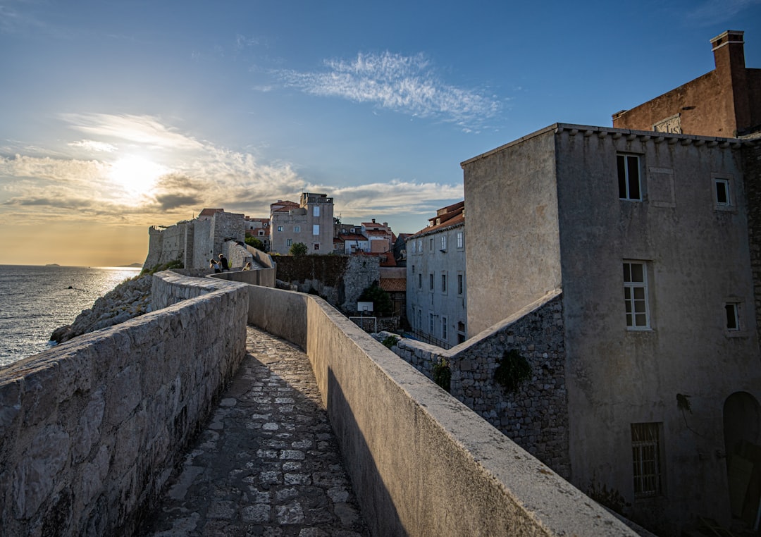 Ston Croatia medieval stone walls sunset view