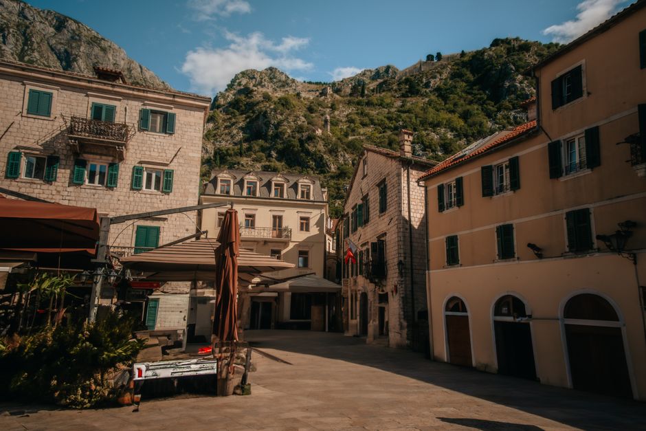 Zabljak town center Montenegro mountain village
