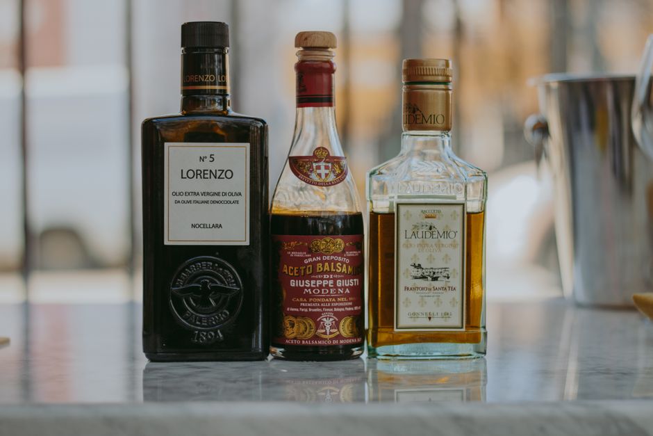 Yonaka olive oil product packaging luxury shelf