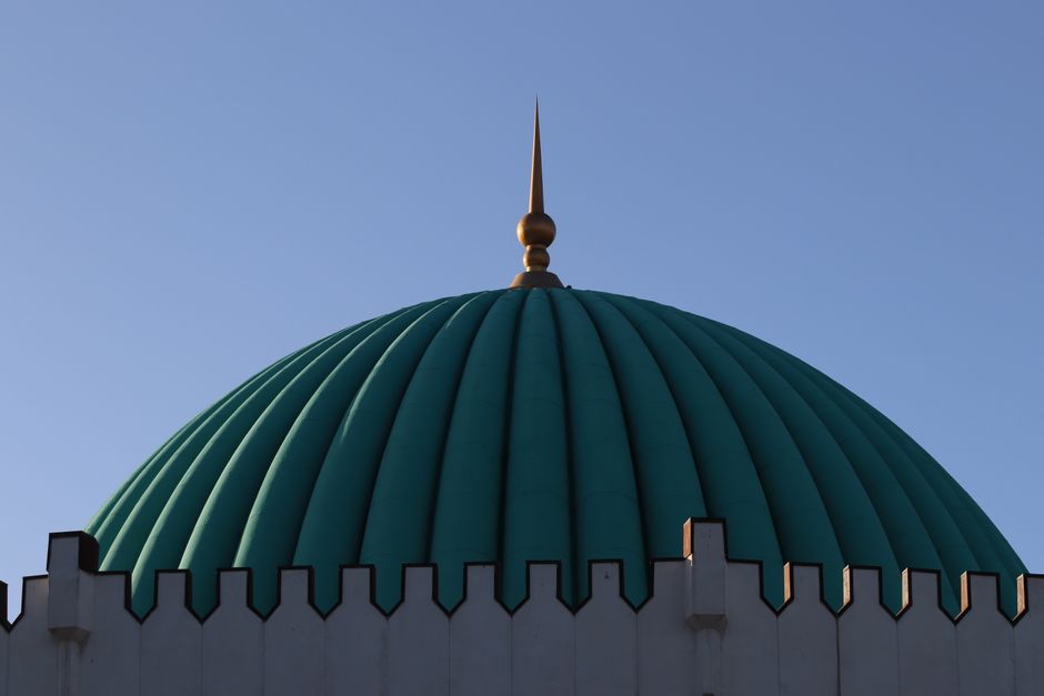 Eyamet Mosque Durres Albania green dome architecture