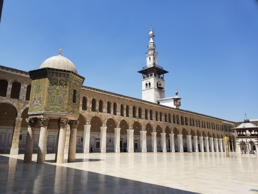 Sultan Murad Mosque minaret courtyard Pristina