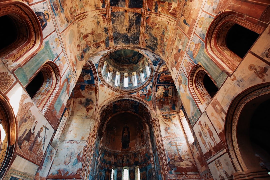 Studenica Monastery Refectory vaulted ceiling frescoes daily life monks