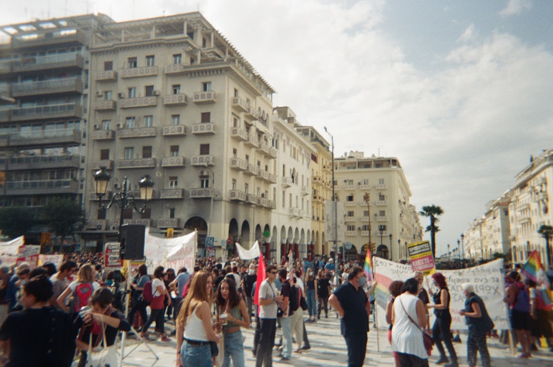 Albanian minority protest in Greece Preveza