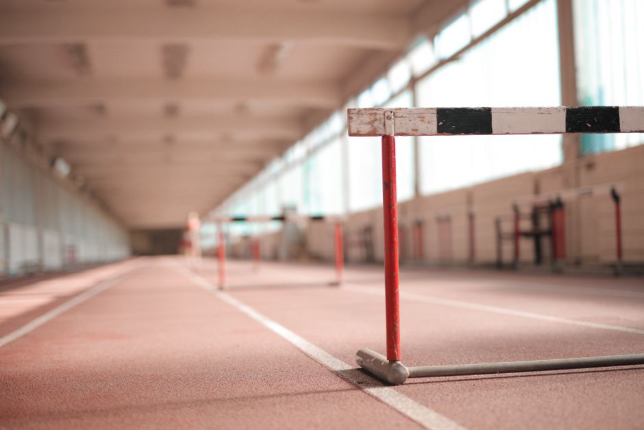 American teenager 110m hurdles world record finish line