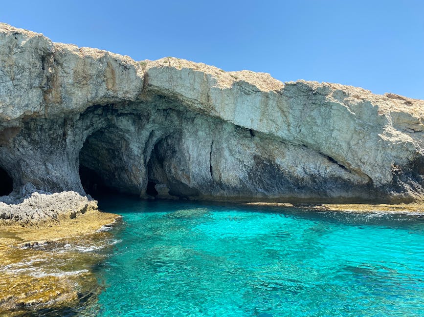 Blue Cave Bisve island turquoise water sunlight beam