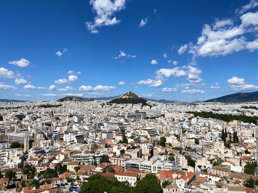 Greek parliament building Athens skyline