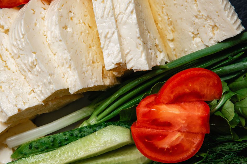 Shopska Salata Bulgaria traditional dish tomatoes cucumbers cheese