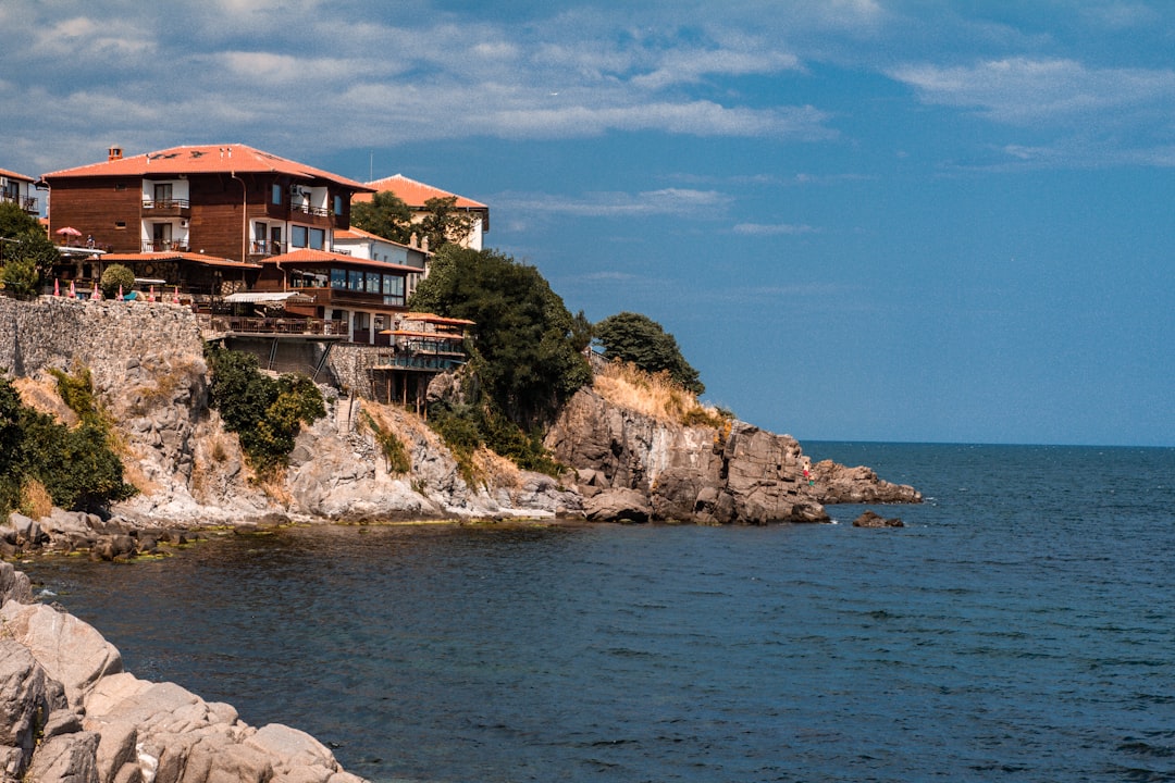 Karaada Island grilled fish restaurant Bulgaria Black Sea view table