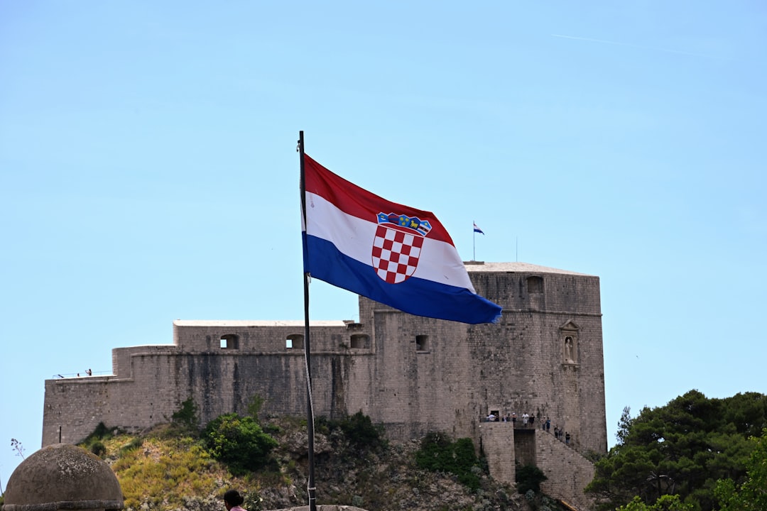 Fort Lovrijenac Dubrovnik Croatia stone fortress sea view blue sky