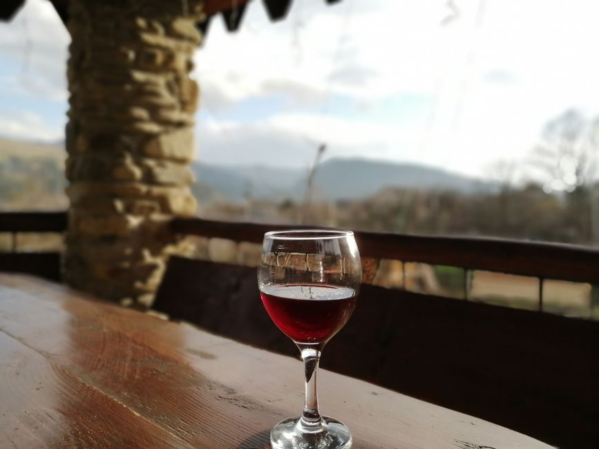 Fruška Gora wine tasting Serbia Prokupac red wine glass