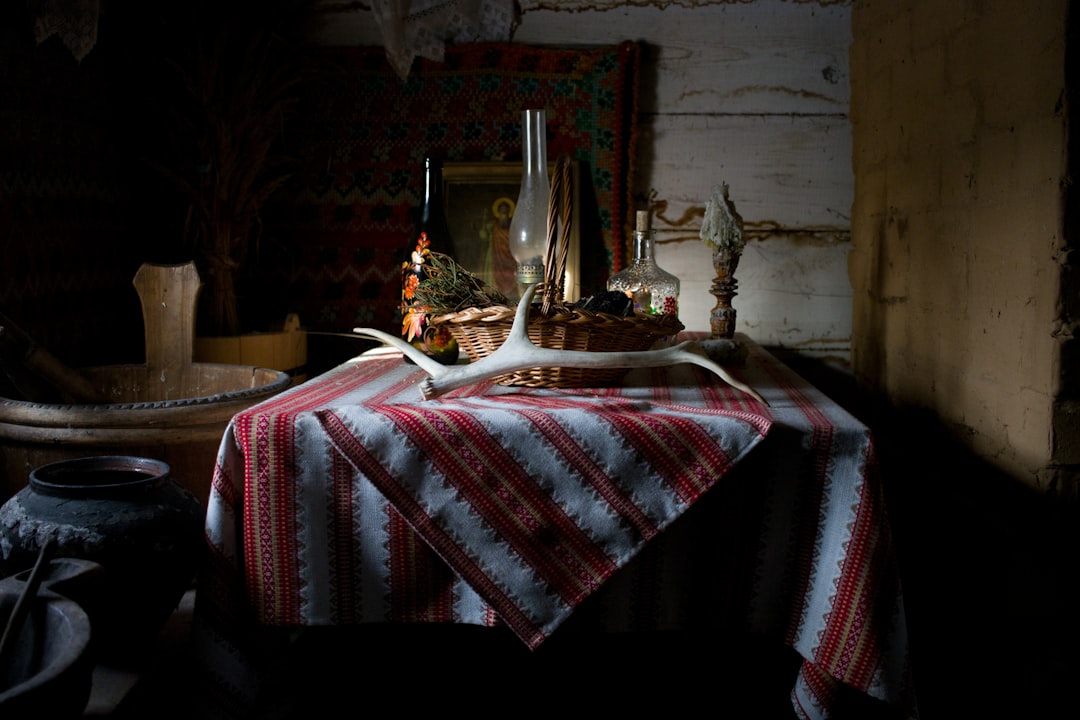 Rila Monastery refectory traditional Bulgarian food table setting