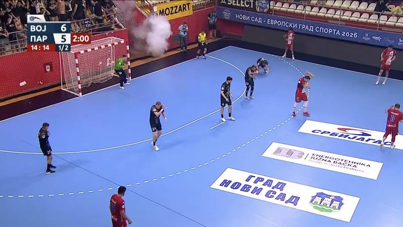 Partizan's Title Snatched? Airgun Blast Forces Handball Final Replay