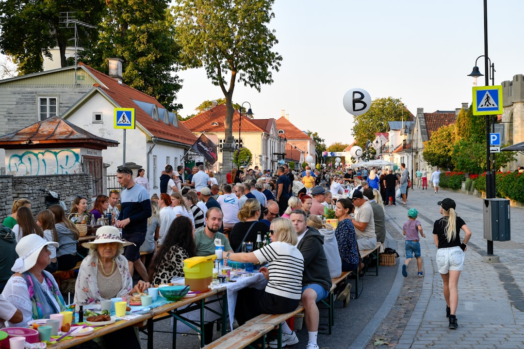 Novi Pazar main square evening people drinking rakija traditional music