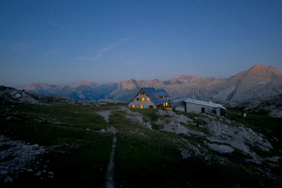 Prionia Refuge Mount Olympus Greece mountain hut exterior stone building