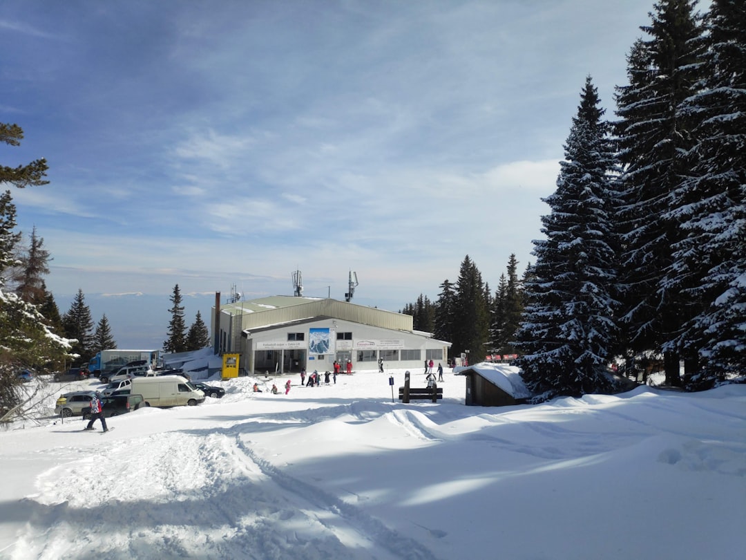 Sofia airport Bulgaria exterior winter snow