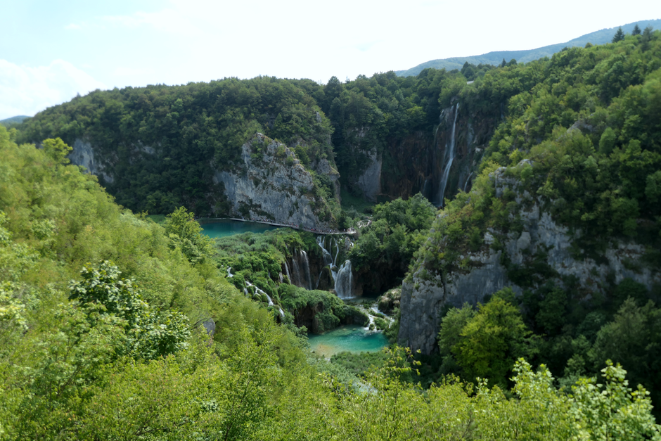 Plitvice Lakes National Park waterfalls travertine terraces blue water